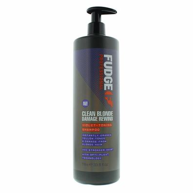 Fudge Clean Blonde Damage Rewind Violet Toning Shampoo 1000ml