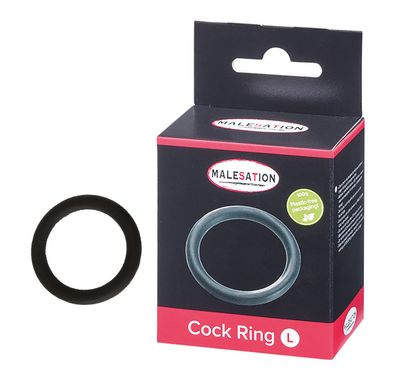 Malesation Silicone Cock-Ring black L (Ø 4,5cm)