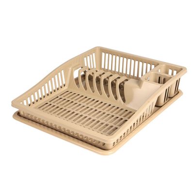 Urban Living Abtropfgitter 38,5 x 31 x 8 cm Geschirrablage 43217 dünen-beige