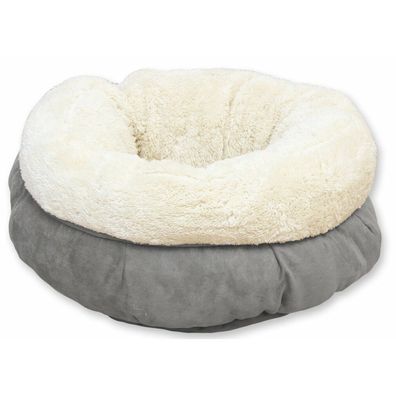 AFP Lambswool Donut Bed Grau