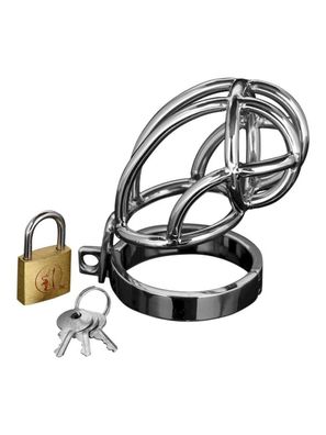 Captus Stainless Steel Locking Chastity Cage