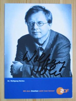 ZDF Fernsehmoderator Dr. Wolfgang Herles - handsigniertes Autogramm!!!