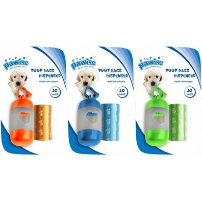 Pawise Poop Bags Dispenser (incl. 2 x 20 bags)