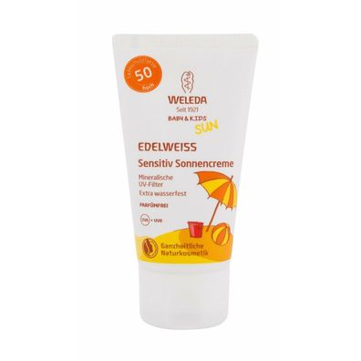 Weleda Edelweiss Sonnencreme Empfindliche Haut Baby und Kinder Spf50 50ml