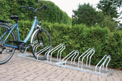 Fahrradbügelparker 1-s.90Grad verz. Anz. Radstände 6 z. Schr. zerlegt