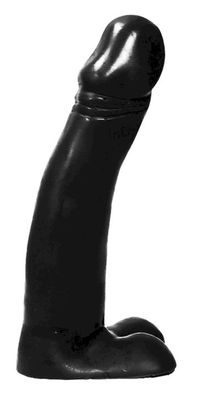 All Black Realistischer Dildo in Schwarz