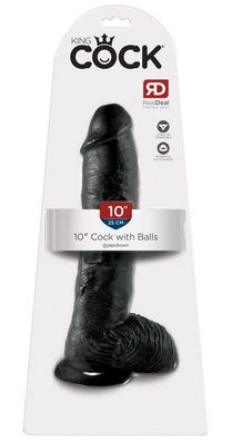 King Cock 10 inch Balls Black