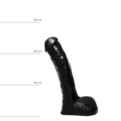 All Black Realistischer Dildo 23 cm in Schwarz