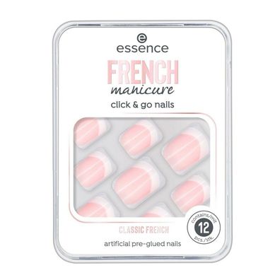 essence Künstliche Nägel French Maniküre Click & Go 01 Classic French, 12 St