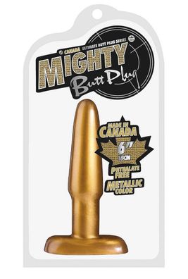 Mighty Butt Plug Metallic Color ca.15cm gold