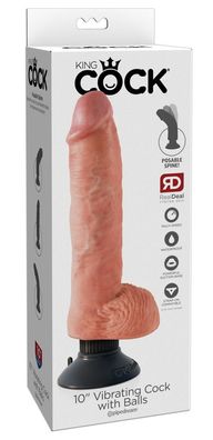 King Cock 10inch Vibr./w. balls