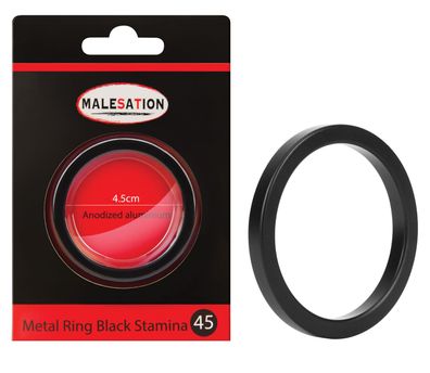 Malesation Metal Ring Black Stamina 45