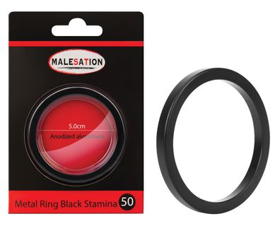 Malesation Metal Ring Black Stamina 50