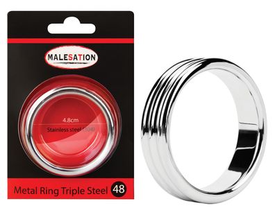 Malesation Metal Ring Triple Steel 48