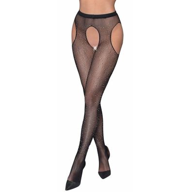 Cottelli Legwear Damen Sexstrumpfhose-25302951101 Sexstrumpfhose, Schwarz, L