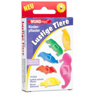 WUNDmed® Kinderpflaster "Lustige Tiere" 55 x 22 cm 10 Stück/Packung