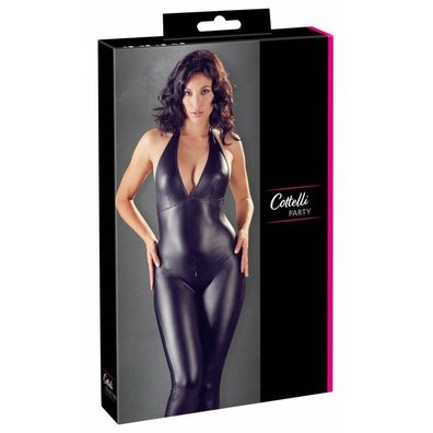 Sexy schrittloser Wetlook Catsuit