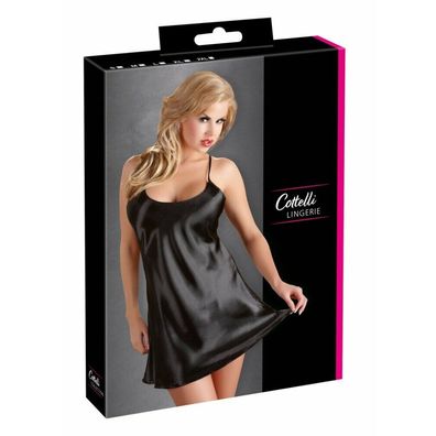 Satin Neglige schwarz L