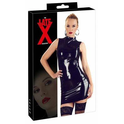 Latex Minikleid schwarz XL