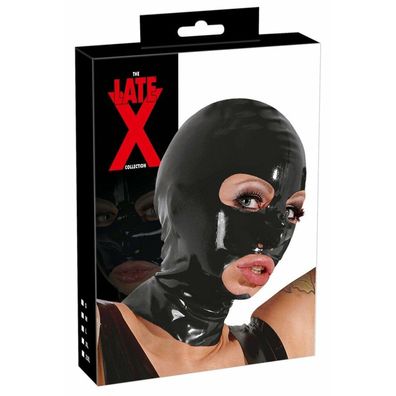 Latex Kopfmaske schwarz