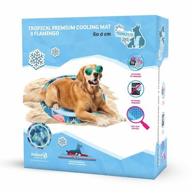 CoolPets Tropical Premium Cooling Mat Flamingo