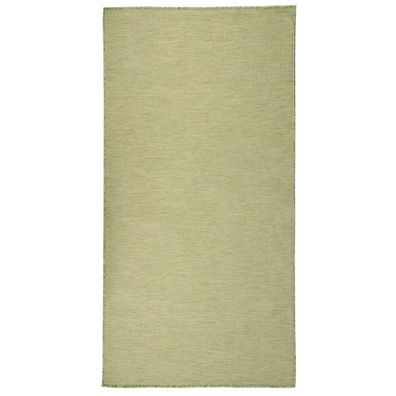 vidaXL Outdoor-Teppich Flachgewebe 100x200 cm Grün