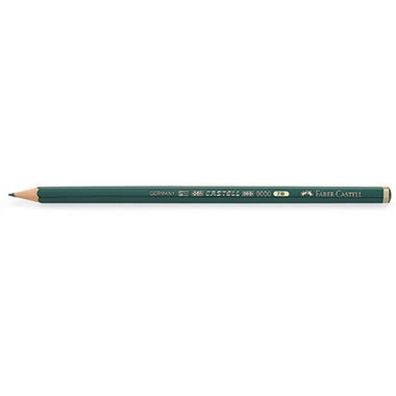 Faber Castell Pencil 9000 7b Wood/Graphite Dark Green