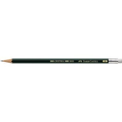 Pencil Faber Castell 9000 B With Eraser Fc-119201