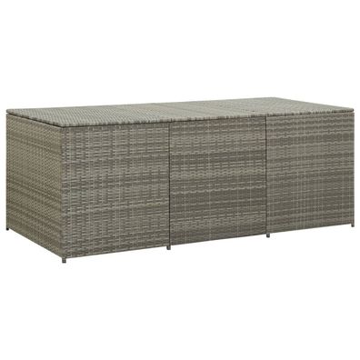 vidaXL Gartenbox Poly Rattan 180x90x70 cm Grau