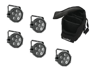 Eurolite Set 5x LED SLS-6 TCL Spot + Soft-Bag