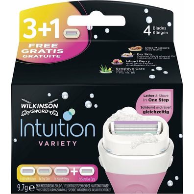 Wilkinson Sword Intuition Variety Refill Razor Blades 2 X 4 Blades