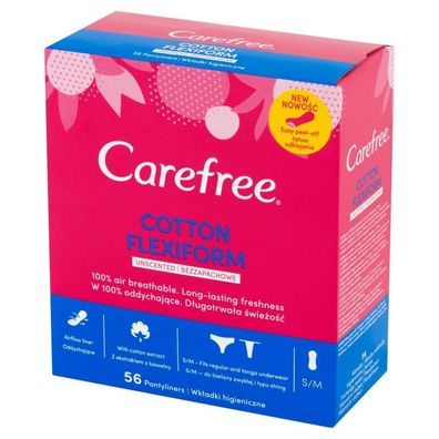 Carefree Cotton Flexiform Damenbinden Unscented - unscented 1p.-56pcs