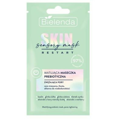 Bielenda Skin Restart Sensory Mask Mattierende Prebiotische Porenverengende Maske 8g