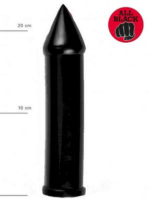 All Black Dildo 23,5 x 4,6-4,8 cm