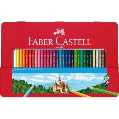 Colored Pencil Faber-castell Castle Hexagonal Metal Case With 36 Pcs