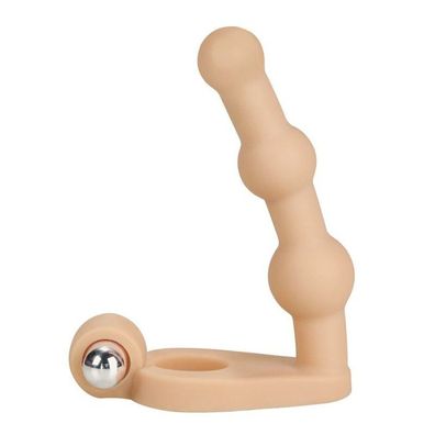 Anal Stimulator The Ultra Soft Bead 6 mit Vibration Flesh