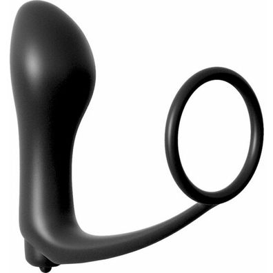 Arsch-Gasmus Cockring Vibrating Plug - Farbe Schwarz