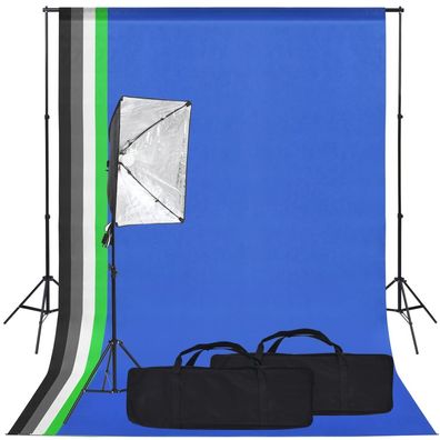 vidaXL Fotostudio-Set mit Softbox und Hintergrund