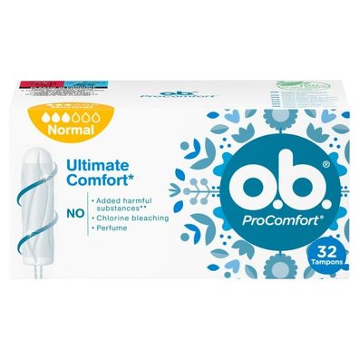 O.B. ProComfort Ultimate Normal Komfort Tampons 1 op.-32pcs