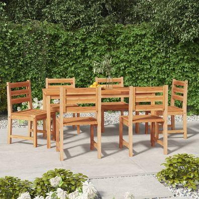 vidaXL 7-tlg. Garten-Essgruppe Massivholz Teak