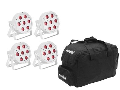 Eurolite Set 4x LED SLS-7 HCL Spot weiß + Soft-Bag