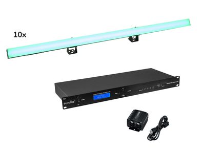 Eurolite Set 10x LED PR-100/32 Pixel DMX Rail + DMX Software