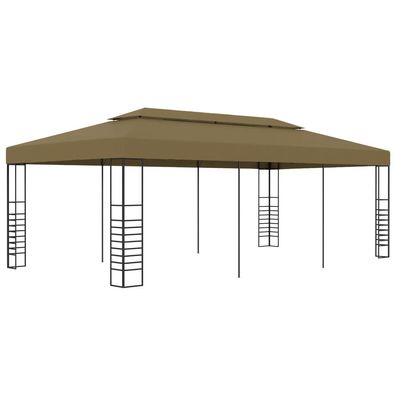 vidaXL Gartenpavillon 6x3x2,7 m Taupe 180 g/m²