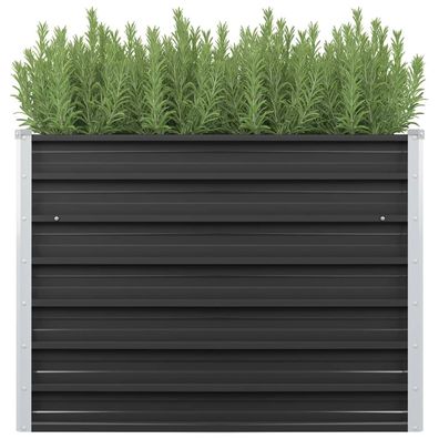 vidaXL Garten-Hochbeet Anthrazit 100 x 40 x 77 cm Verzinkter Stahl