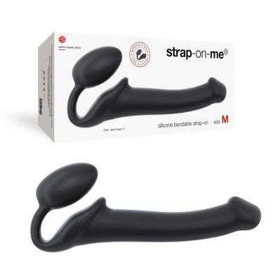 Strap On Me - Strapless Voorbind Dildo - Maat M - Zwart