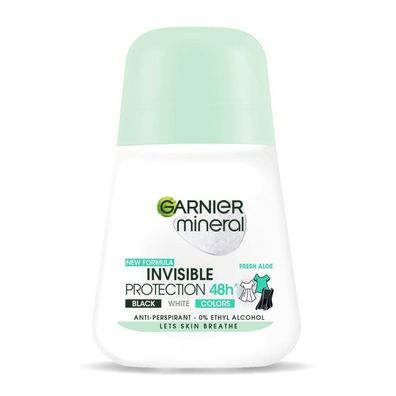 Garnier Mineral Roll-on Deodorant 48h Fresh Aloe - Schwarz, Weiß 50ml