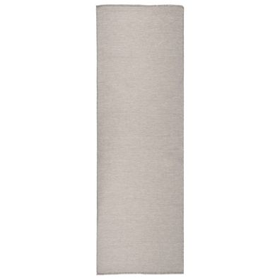 vidaXL Outdoor-Teppich Flachgewebe 80x250 cm Taupe