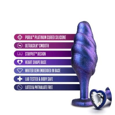 Anal Adventures Matrix - Bumped Bling Analplug - Saphir