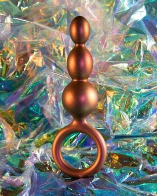 Anal Adventures Matrix - Beaded Loop Anal Plug - Kupfer