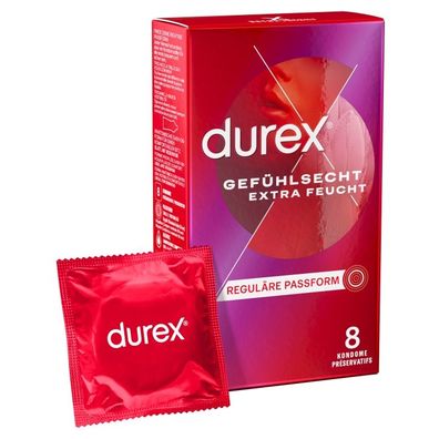 DUREX Gefühlsecht Extra Feucht 8 St. -New Design